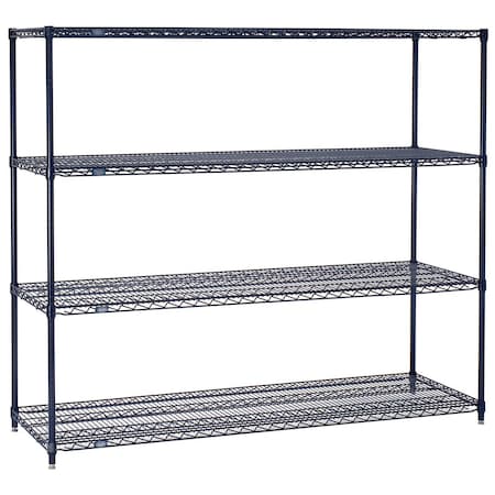 Nexel 63H Nexelon Wire Shelving, 72W X 18D 18726N
